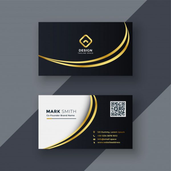 کارت ویزیت مشکی طلایی