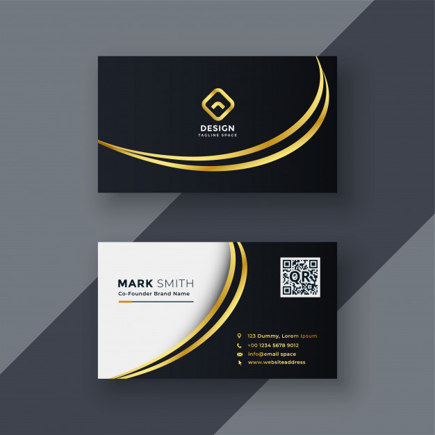 کارت ویزیت مشکی طلایی